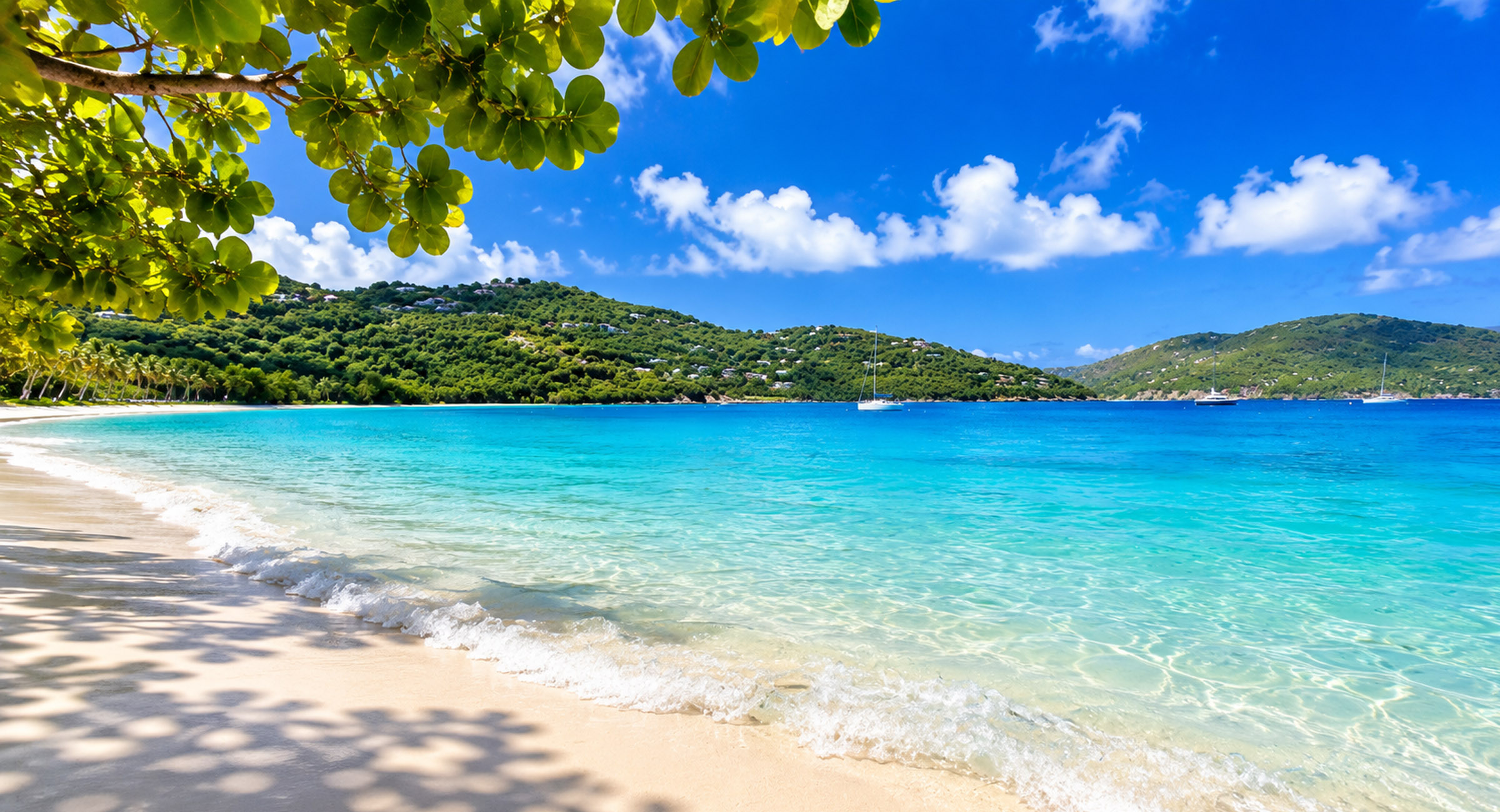 Calm Caribbean water off St. Thomas